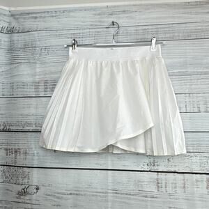 Alo Yoga Aces Womens Sz L Tennis Skirt White